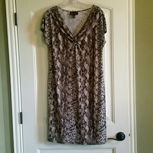 Dana Buchman Snakeskin Print Dress Large